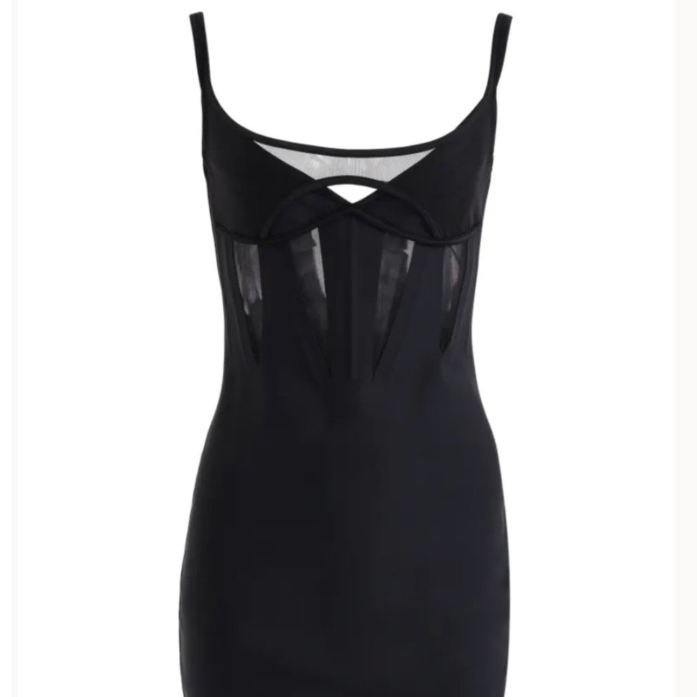 NWT H&M x Mugler Corset-style Mini Dress
